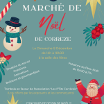 Bleu vert rouge Rétro illustratif Marché de Noël Affiche – 1