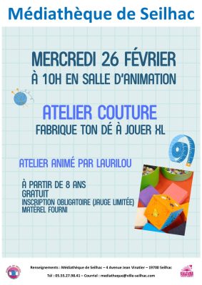 AFFICHE atelier couture de xl 26 02 2025