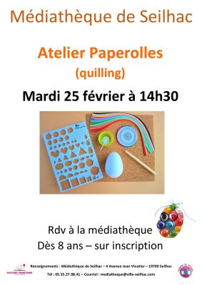 AFFICHE paperolles quilling 25 02 2025