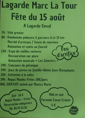 Fête du 15 Août Du 15/8/2024 au 26/6/2025