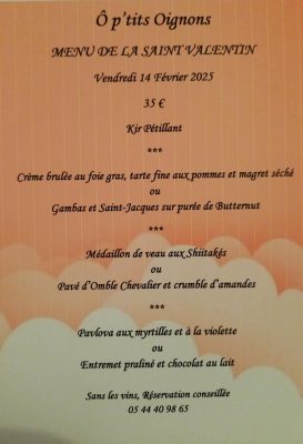 ST Valentin O petit oignons