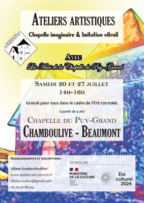 ateliers art  Chapelle Puy-Grand – Enfants